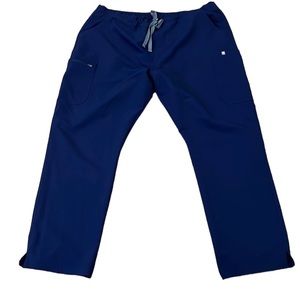 Figs Yolanda skinny pants 2x nwt navy blue drawstring elastic waist